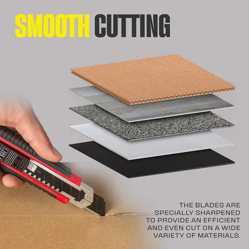 Miniatura 4 de Berkling Hojas de Cuchillo Utilitario de 18mm, 50 PIEZAS Acero SK2H Negro 3 Veces Más Filas y 5 Veces Más Duraderas que SK5 Compatibles