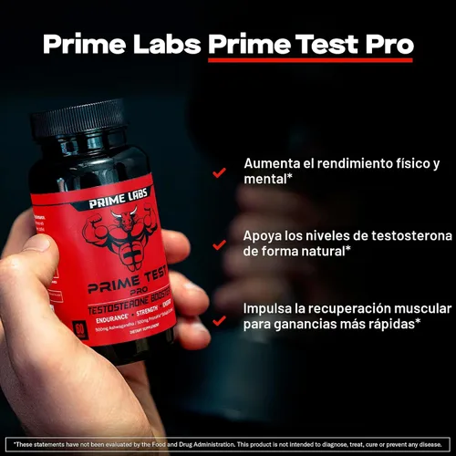 Miniatura 3 de Prime Labs Prime Test Pro - Suplemento de testosterona para hombres - Estimulante de testosterona, vitalidad y energía - con Ashwagandha, extracto