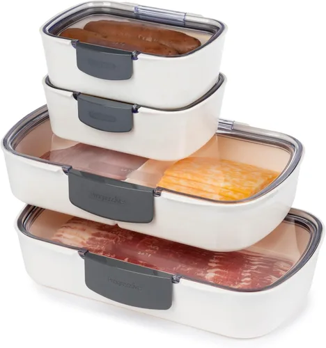 Miniatura 10 de ProKeeper Recipiente de almacenamiento de alimentos Deli con sello de silicona hermético y tapa compatible con borrado en seco Deli Keeper
