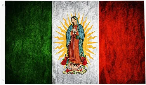 Miniatura 24 de Banderas de México 3x5 pies, bandera mexicana divertida para el hogar, patio, casa, jardín, banderas para fiestas navideñas, decoraciones interiores
