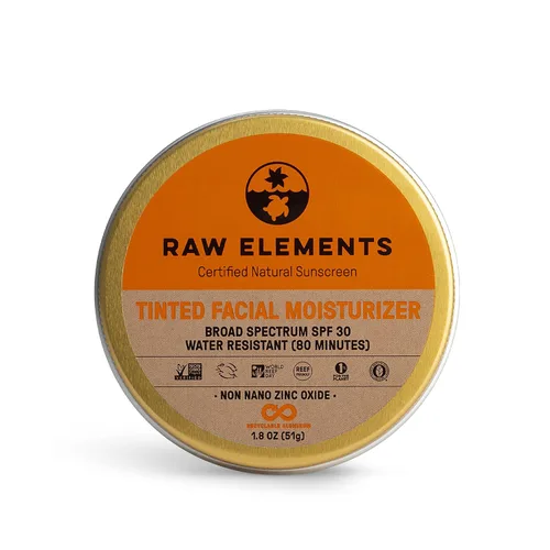 Miniatura 13 de Crema facial tintada ultra-hidratante Raw Element, protector solar mineral no tóxico para la cara, hidratante diario tintado, óxido de zinc no nano