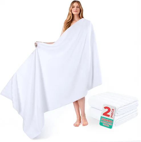 Miniatura 42 de American Soft Linen Toallas de baño jumbo grandes de 35 x 70 pulgadas, 600 GSM, 100% algodón, sábanas de baño turcas, toallas de baño de lujo
