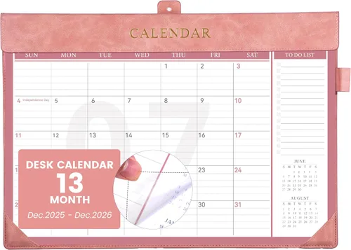 Miniatura 10 de Yoment Calendario de escritorio 2026, enero de 2026 a diciembre de 2027, 2026, calendario de escritorio grande de 17 x 12 pulgadas, calendario 2026
