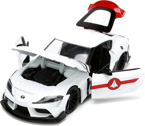 Miniatura 8 de Robotech 1:24 2020 Toyota Supra - Coche fundido a presión y figura de Rick Hunter de 2.75 pulgadas, juguetes para niños y adultos