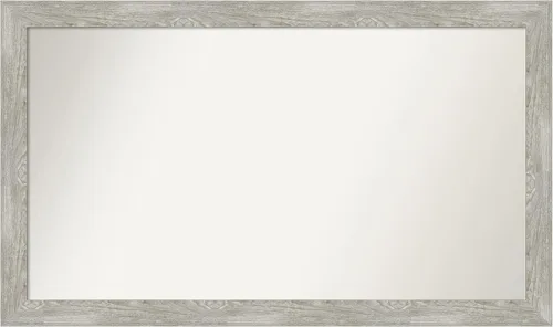 Miniatura 326 de Amanti Art Espejo de baño gris para sobre el fregadero, 31 x 48 pulgadas, espejo de tocador rectangular estrecho de color gris, marco de madera