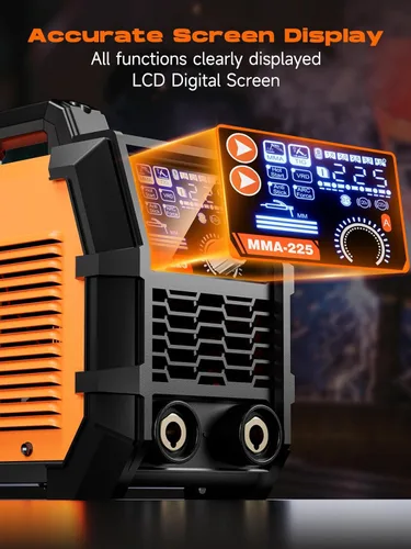 Miniatura 2 de Soldador de varilla de 225 A con gran pantalla LCD, inversor digital IGBT, máquina de soldadura de varilla portátil de 110V/220V. Las