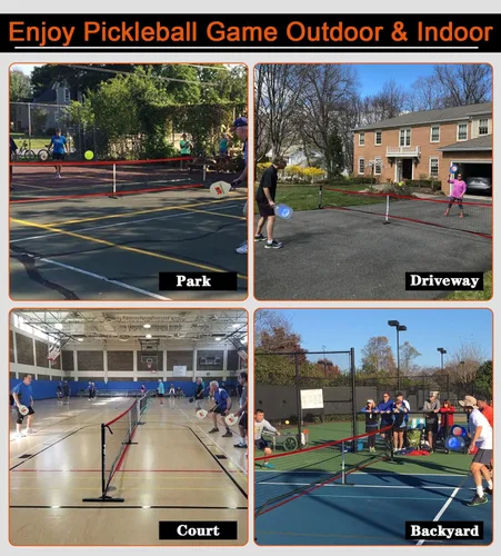 Miniatura 6 de Portable Pickleball Net - 22FT Regualtion Size Pickle Ball Net，Weather Resistant Steady Steel Frame and Carry Bag for Indoor, Outdoor, Driveway