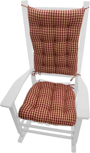 Miniatura 14 de Barnett Home Decor Cojines de silla mecedora de algodón Duck Tan – Tamaño extragrande Jumbo – Almohadilla de asiento de espuma de látex de 19 x 19