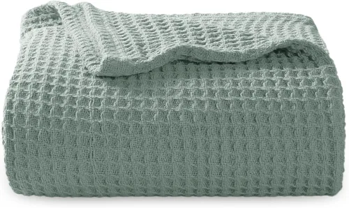 Miniatura 54 de Bedsure Gentlesoft - Manta de 100 % algodón, tamaño Twin XL, para dormitorio universitario, transpirable y suave, manta Twin de tejido waffle