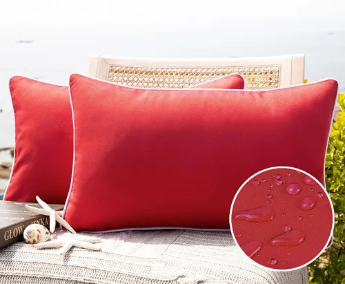 Miniatura 58 de Phantoscope - Juego de 2 fundas de almohada y cojín cuadradas decorativas, impermeables, para intemperie, sofás, carpas, 18 x 18 pulgadas