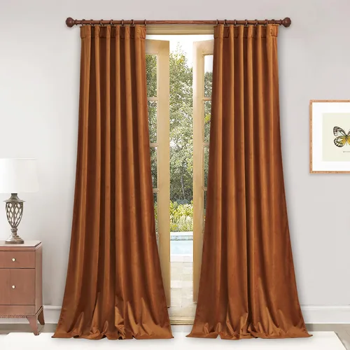 Miniatura 36 de StangH Cortinas de terciopelo súper suaves con pestaña trasera, cortinas azul marino para puerta corredera, decoración de lujo, cortinas opacas