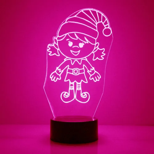 Mirror Magic - Lámpara de luz nocturna LED personalizada con control remoto, se ilumina en 16 colores, 4 modos de luz, pantalla acrílica