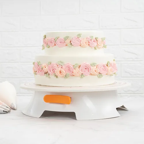 Miniatura 11 de Restaurantware Pastry Tek - Tocadiscos para tartas de 12 pulgadas, 1 soporte giratorio resistente para tartas, base antideslizante con interruptor