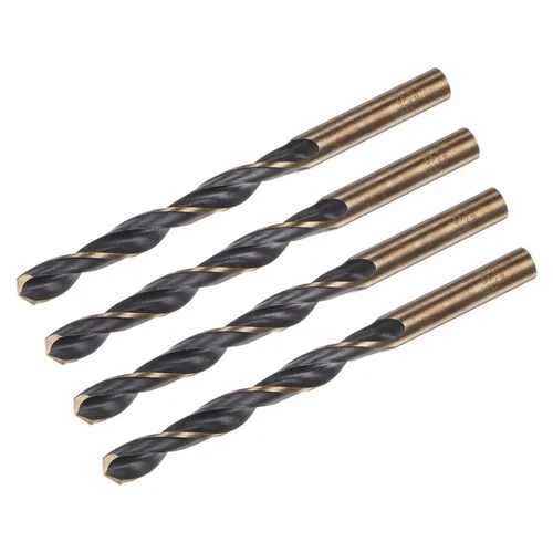 Miniatura 14 de uxcell Brocas Jobber de 0.118 in (0,118 pulgadas) de nitruro negro y oro recubierto de titanio M2 de alta velocidad (HSS) Brocas helicoidales