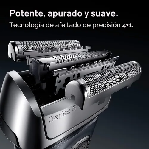 Miniatura 3 de Braun Series 8 8560cc Maquinilla de afeitar eléctrica para hombre, 4+1 elementos de afeitado y recortador de precisión para cabello largo, centro