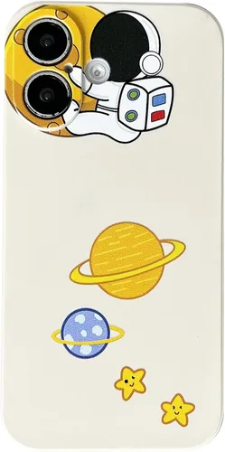 Miniatura 44 de Yonds Queen para iPhone 7 Plus / 8 Plus, linda funda con diseño de astronauta de dibujos animados, elegante parachoques de TPU suave, protectora