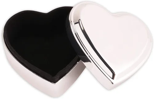Miniatura 27 de Cherished Moments Caja de recuerdo de joyería de corazón personalizada con cruz grabada personalizada y nombre para regalo de bautizo de bebé