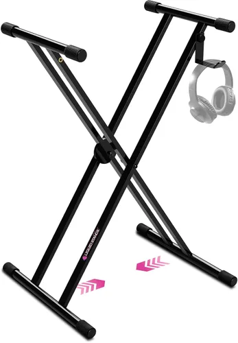 Liquid Stands Soporte para teclado de piano, estilo X, ajustable y portátil, resistente para niños y adultos, se adapta a pianos eléctricos de 54,