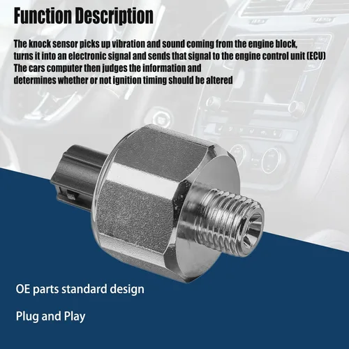 Miniatura 5 de Sensor de detonación de golpes compatible con Honda Accord Civic CR-V/CRV Element y Acura RDX RSX TSX Reemplazo# 30530PPLA01