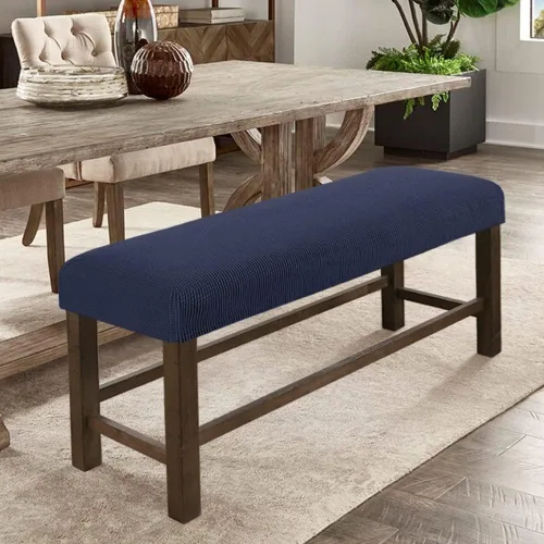 Miniatura 19 de Fundas de banco rectangulares, funda extraíble para silla de comedor, ajuste suave, universal, elásticas, antipolvo, lavable, protector de asiento