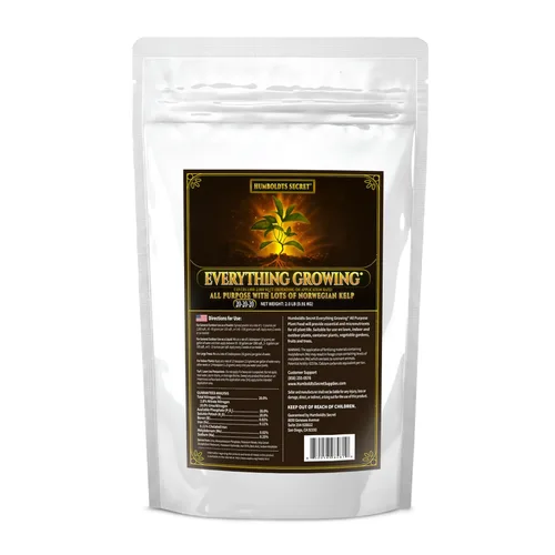 Humboldts Secret Fertilizante Everything Growing 20-20-20 | Alimento vegetal soluble en agua multiusos | NPK equilibrado con algas noruegas | para