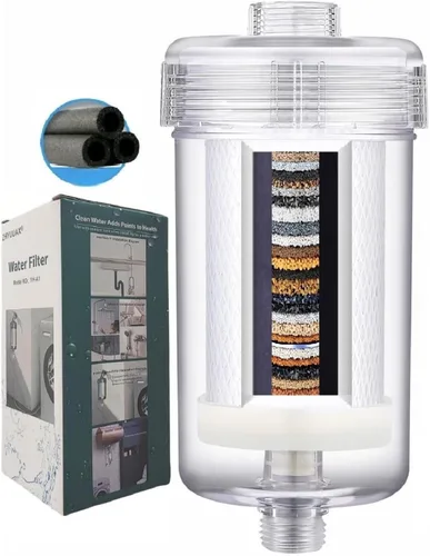 Filtro de agua para lavadora de alta densidad de 1 micrón, sistema de filtro de agua visible para lavadora, 99.5% de eliminación de fluoruro de