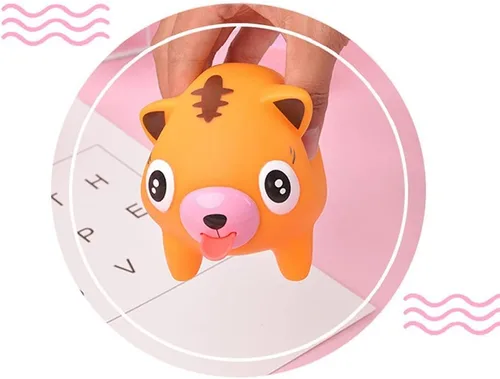 Miniatura 5 de Juguete para apretar para niños, juguetes de descompresión para niños, juguete de liberación de estrés con diseño de conejo, oso tigre, oso, cerdo