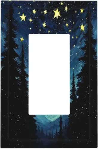 Miniatura 28 de Cubiertas Decorativas de Tomacorrientes Estilo Gótico Cuervo Flores Púrpuras 1 Gang Interruptor de Luz Simple Basculante Placa Cubierta Placas