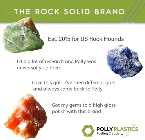 Miniatura 4 de Polly Plastics Rock Tumbler - Recambio de grano medio, grano grueso de carburo de silicio 60/90, etapa 1 para rodar piedras (paquete de 2) (2 libras)