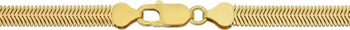 Miniatura 2 de Kooljewelry - Pulsera ovalada de oro amarillo sobre plata de ley de 0.252in (7,5 o 8,5 pulgadas)