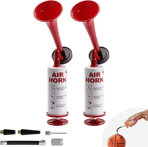 Miniatura 12 de Bocina de aire portátil, BANHAO Bocina de aire de aluminio de ruido fuerte para seguridad de botes, coches, eventos deportivos, bocina de aire