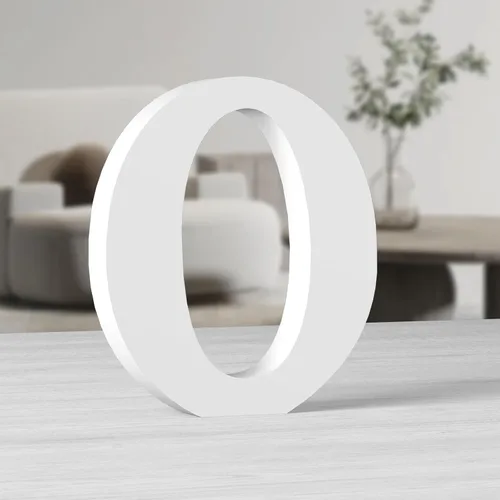 Miniatura 32 de AOCEAN Letras de madera grandes blancas de 10 pulgadas, letras de madera sin terminar para decoración de pared, letras decorativas de pie