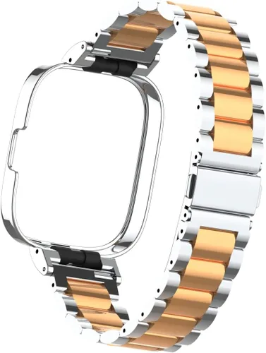 Miniatura 6 de HOPMC - Correa de repuesto clásica con marco de metal y hebilla de malla de acero inoxidable para Redmi Watch 3
