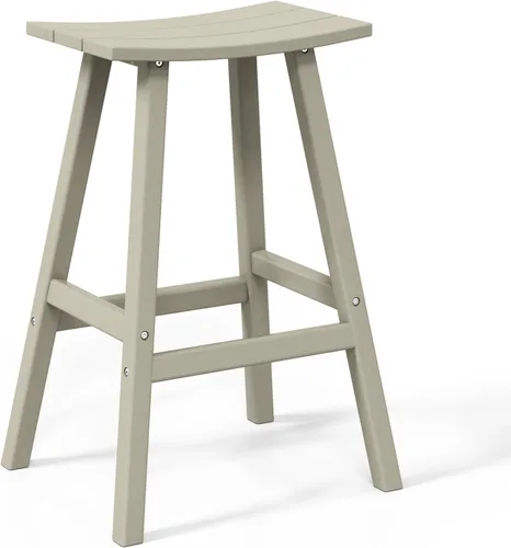 Miniatura 85 de WestinTrends Malibu - Juego de 2 taburetes para sillín para exteriores/patio, 24 alturas, color rojo