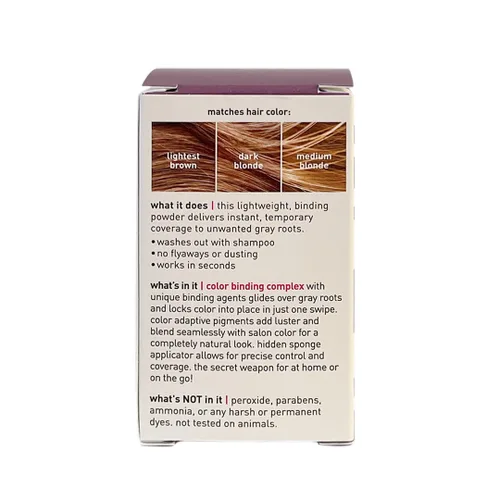Miniatura 8 de Style Edit Polvo de retoque de raíz para cabello marrón claro Color de cabello para cubrir canas y raíces Polvo de línea capilar con infusión
