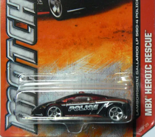 Miniatura 2 de Matchbox 2012 Lambo Gallardo LP 56-0-4 Policía COCHE FUNDIDO