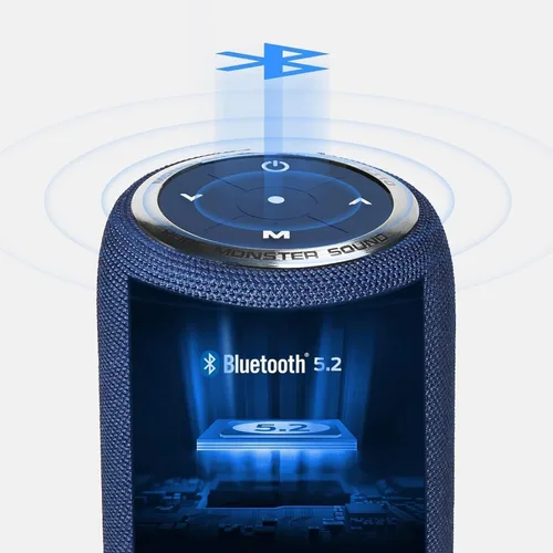 Miniatura 4 de Monster S310 Altavoz Bluetooth actualizado, altavoz portátil de 30 W, sonido estéreo de 360° con graves intensos, emparejamiento TWS, IPX6