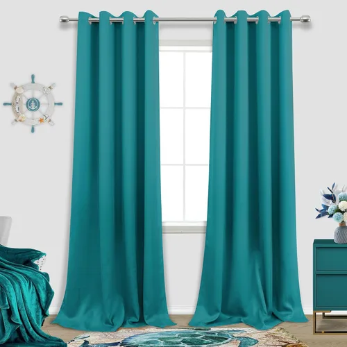 Miniatura 184 de Cortinas opacas de 72 pulgadas extra anchas para dormitorio, puerta corrediza de vidrio y patio, 2 paneles con ojales para oscurecer ventana grande