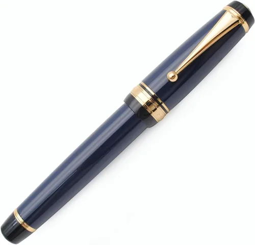 Miniatura 11 de Pluma estilográfica grande de metal, plumilla mediana de 0,7 mm, incluye convertidor de tinta y 5 cartuchos, acabado brillante pintado al piano Negro