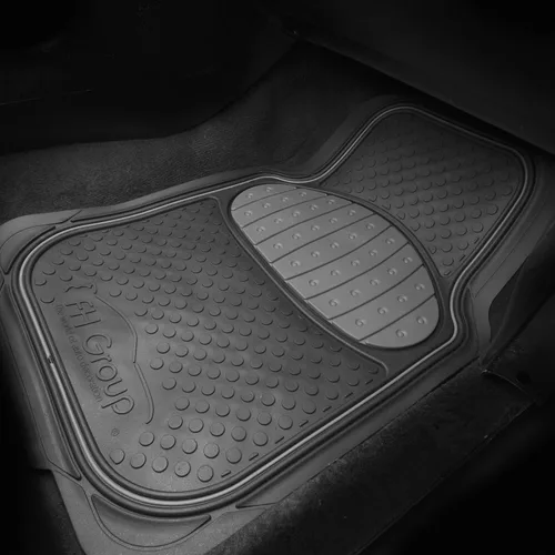 Miniatura 3 de FH Group Alfombrillas para auto - Alfombrillas de goma resistentes para autos, juego completo universal, alfombrillas automotrices recortables, Gris