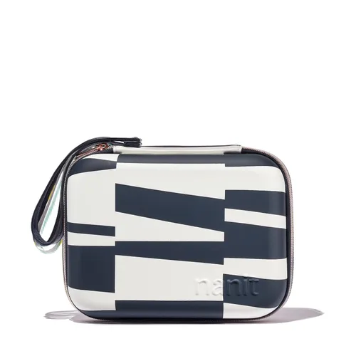 Nanit Estuche de viaje – Funda protectora de transporte rígida para monitor de bebé Nanit Pro y accesorio de viaje multisoporte, rayas abstractas