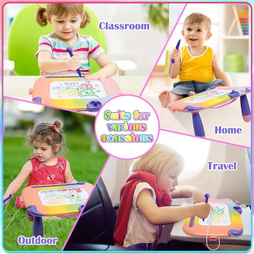 Miniatura 6 de Juguetes para niños pequeños 3, tablero de dibujo magnético juguetes para bebés, juguete de escritura y garabatos para niños pequeños, juguete
