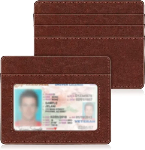 Miniatura 121 de Fintie Billetera delgada y minimalista para bolsillo frontal, con bloqueo RFID, tarjetero y ventana de identificación, para hombre o mujer