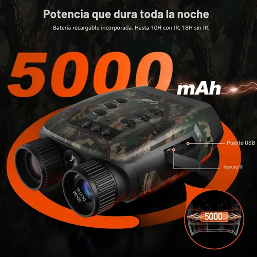 Miniatura 5 de VisioGear Night Thunder X3 Gafas de visión nocturna - Prismáticos de visión nocturna de 4K con modo de color AI para adultos con foto de 40MP