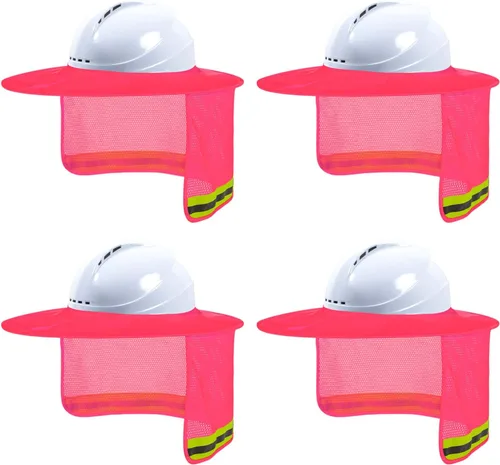 Miniatura 12 de Parasol para Casco Duro, Visera de Alta Visibilidad con Protección para el Cuello con Tira Reflectante, Accesorios para Casco Duro, Visera Completa