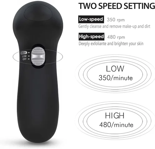Miniatura 12 de Cepillo Limpiador Facial CLSEVXY: Cepillo Limpiador Eléctrico Giratoria Facial con 6 Cabezales para Limpieza Profunda, Exfoliación Suave