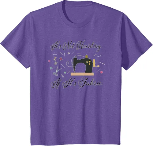 Miniatura 66 de It's Not Hoarding If Its - Camiseta de costura para acolchado, Blanco, S