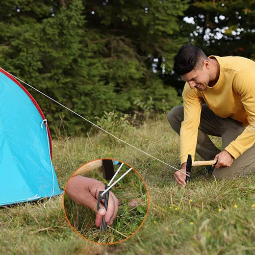 Miniatura 3 de Eurmax Estacas de lona multiusos de acero resistente de 10 pulgadas de Estados Unidos, estacas de camping para acampar al aire libre, toldo y lona