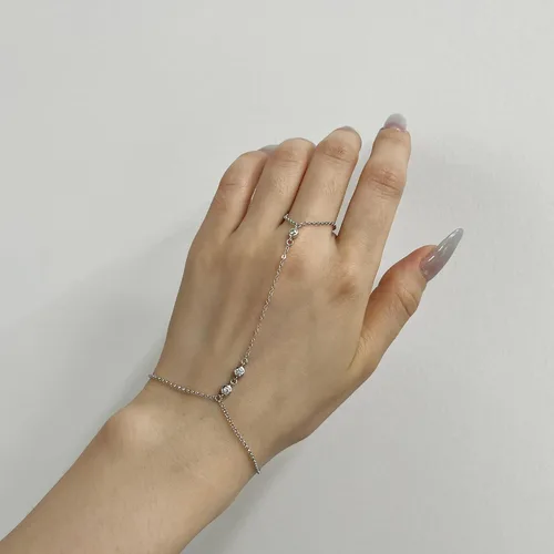 Miniatura 56 de Pulsera de plata de ley 925 para mujer, pulsera de mano para mujer, pulseras esclavas de 7 a 9 pulgadas ajustable