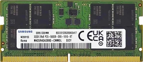 Samsung 32GB DDR5 5600MHz PC5-44800 CL46 SODIMM 2Rx8 Dual Rank 1.1V 262-Pin Laptop RAM Memoria M425R4GA3BB0-CWM